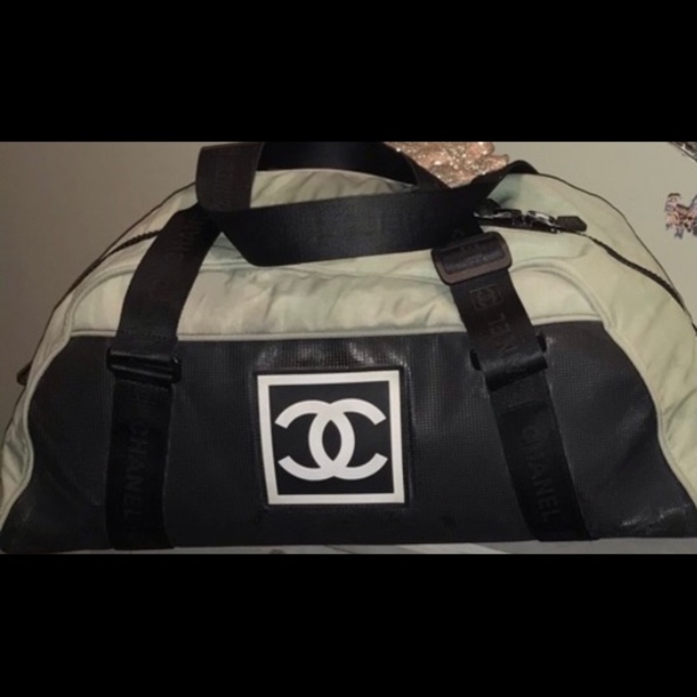 CHANEL nylon mesh gym sports ligne bag - Picture 1 of 8